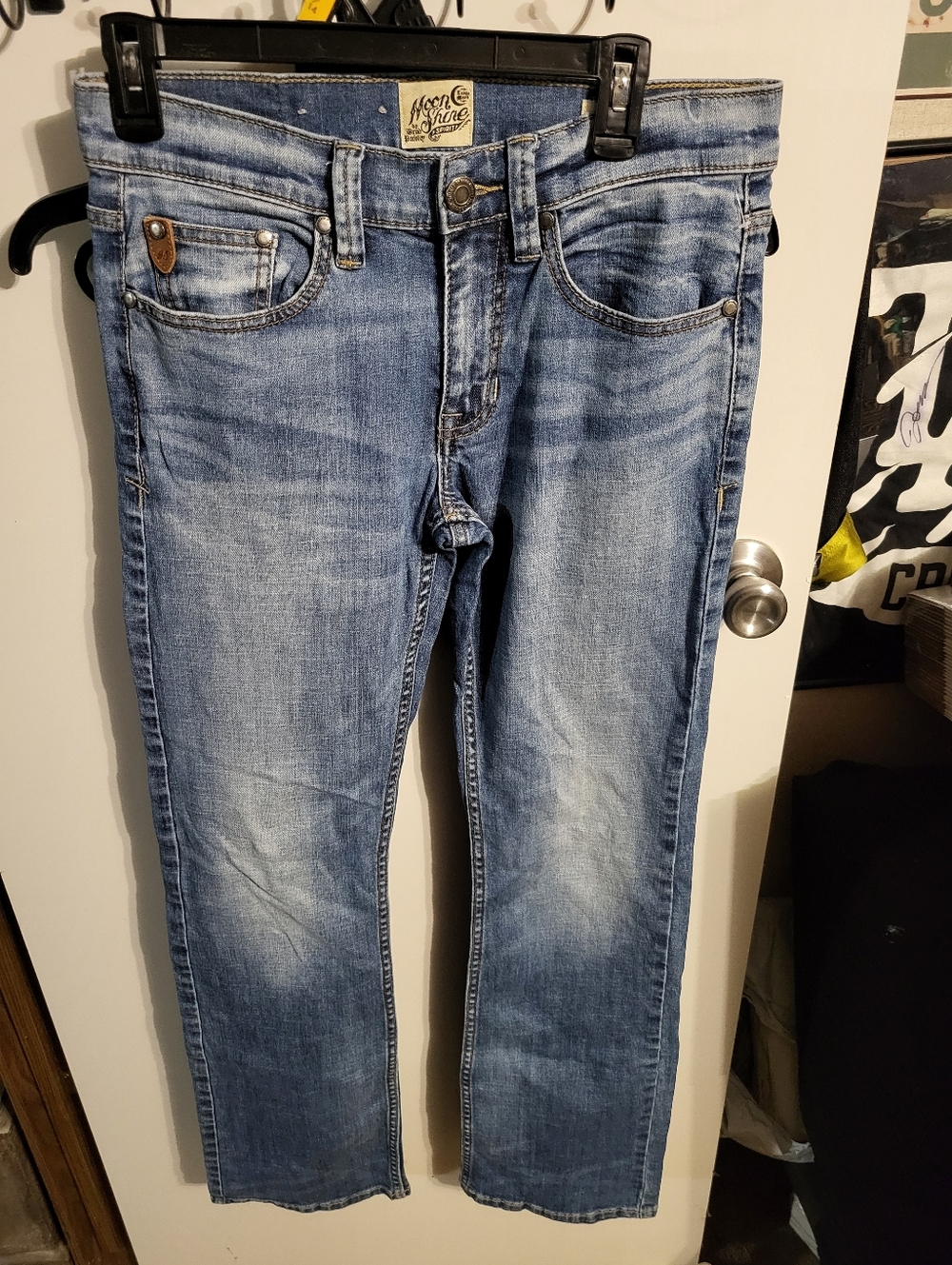 NWOT MENS MOON SHINE SPIRIT SLIM BOOT CUT JEANS SZ 29x34 - Picture 1 of 11